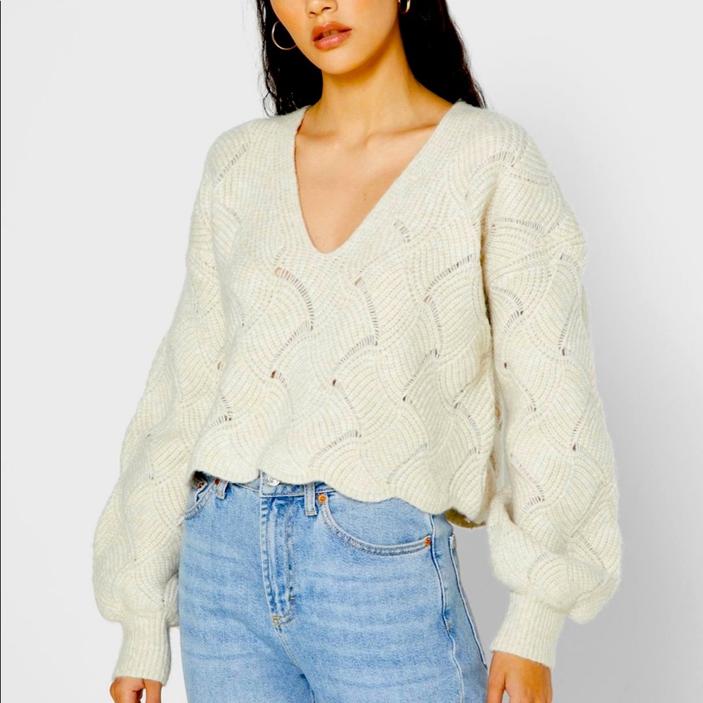 NWT Topshop Mid Weight Cropped Sweater XS
